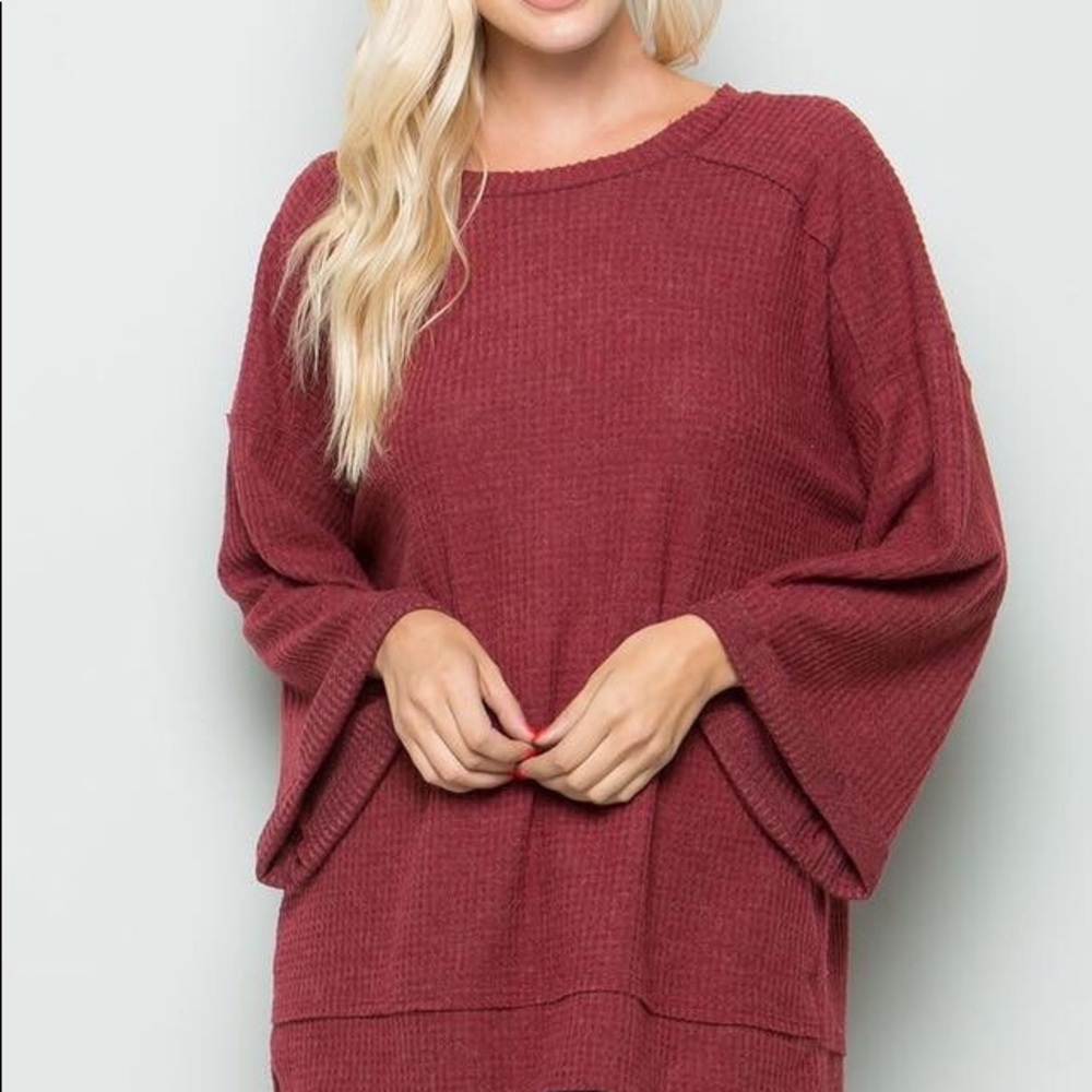 Waffle Knit Top